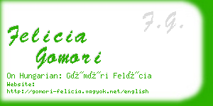 felicia gomori business card